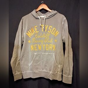 Roots of Fight Mike Tyson Catskill Boxing Club Hoodie Large Gray Rare